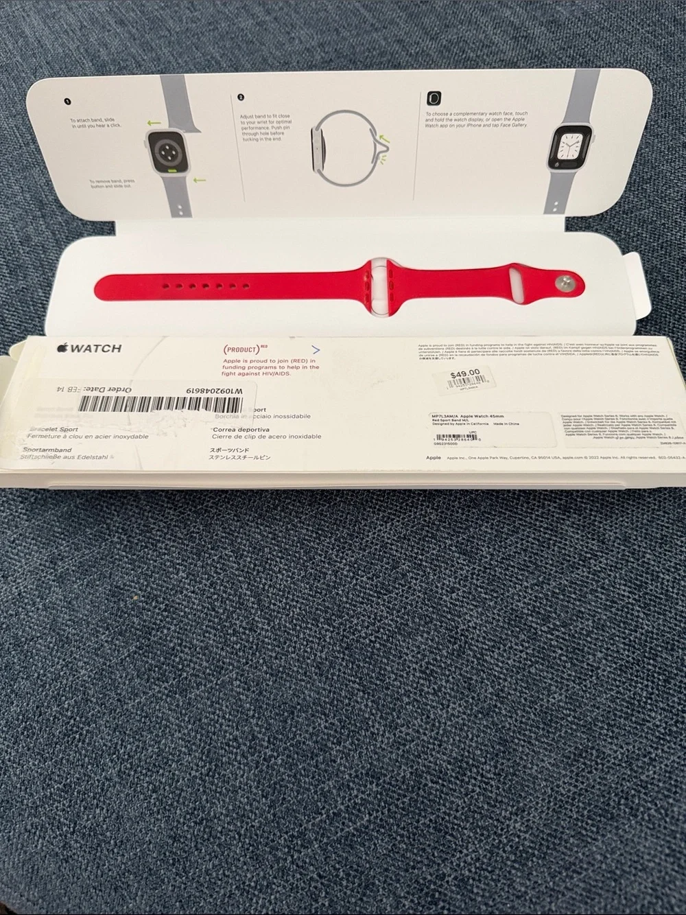 Apple Sport Watch Bands — Black, Red, Navy, and Black/White Perforated